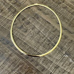 14k yellow gold/ sterling silver Reversible Omega necklace